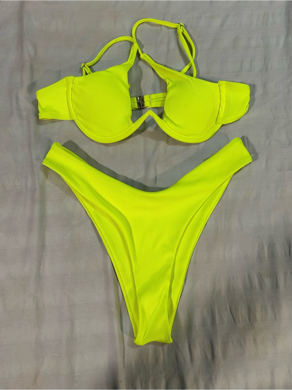 Neon Yellow  Swim Bottoms - Small